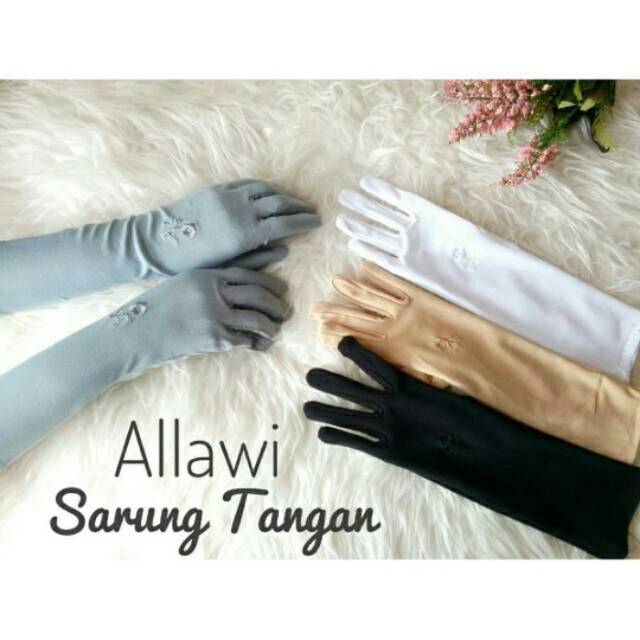 Sarung tangan muslim muslimah Allawi alawi fullfingers syari||sarung tangan pengantin||