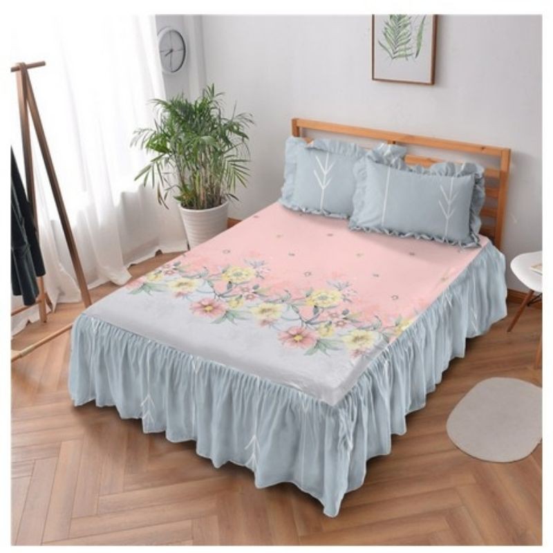 SPREI RUMBAI KING POLOS KINTAKUN - Sprei Rumbai King 180x200 Kintakun rumbai Deluxe Fleur