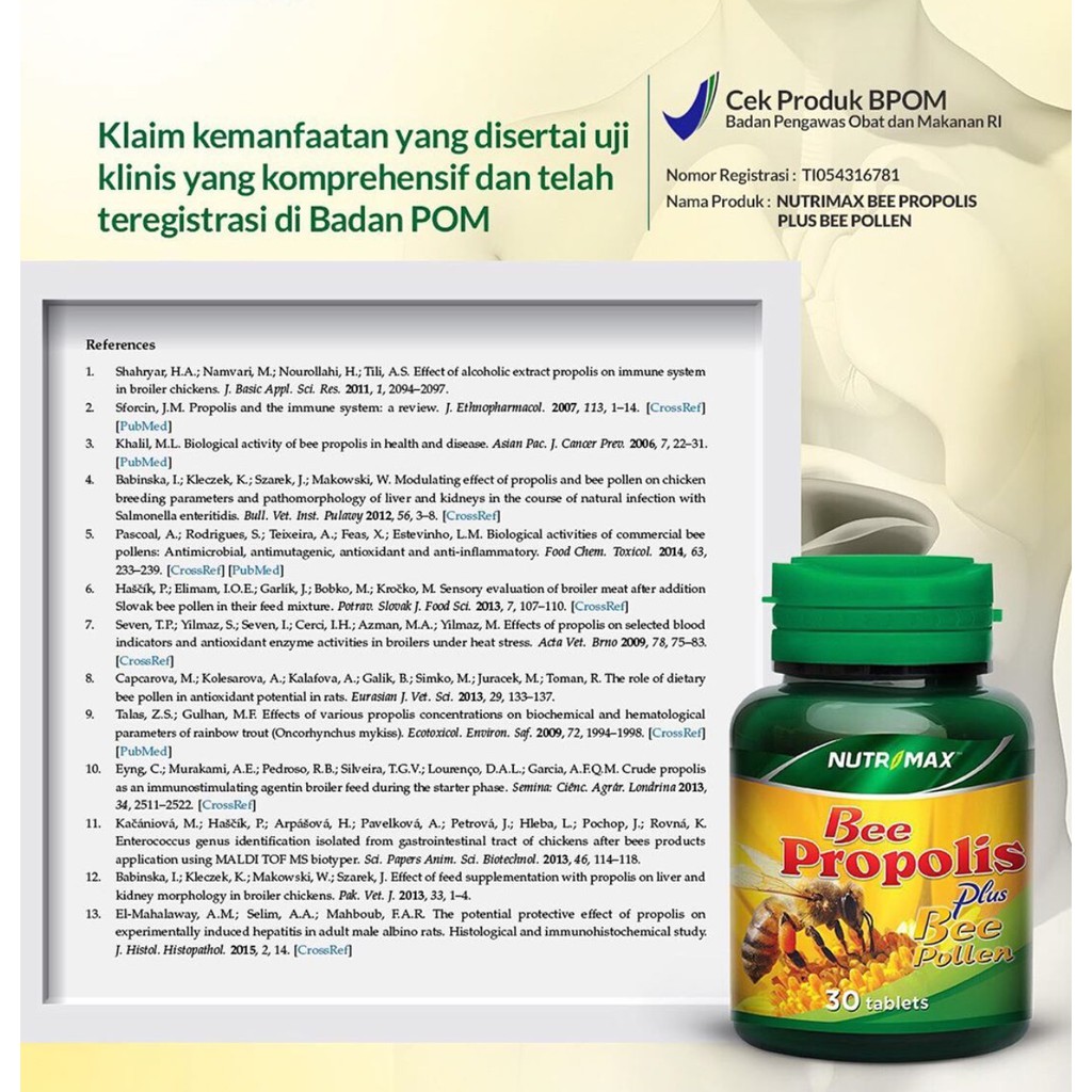 ORIGINAL Nutrimax Bee Propolis Plus Bee Pollen 30s BPOM / Bee Healthy / Vitamin Daya Tahan Tubuh / LEDI MART