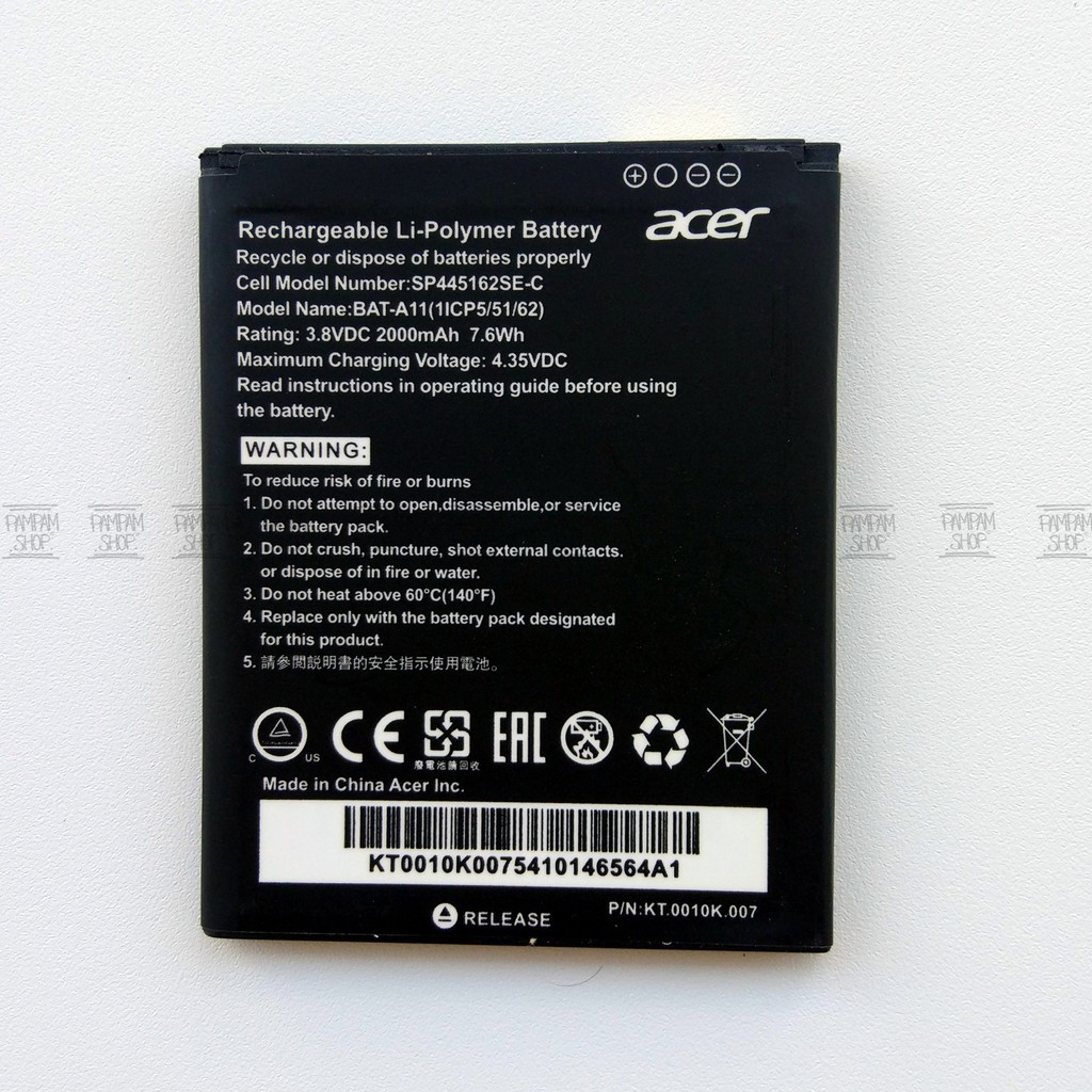 Baterai Acer BAT-A11 A11 Z320 Z330 Z410 Original OEM Batre Battery Batrai BAT A11 HP