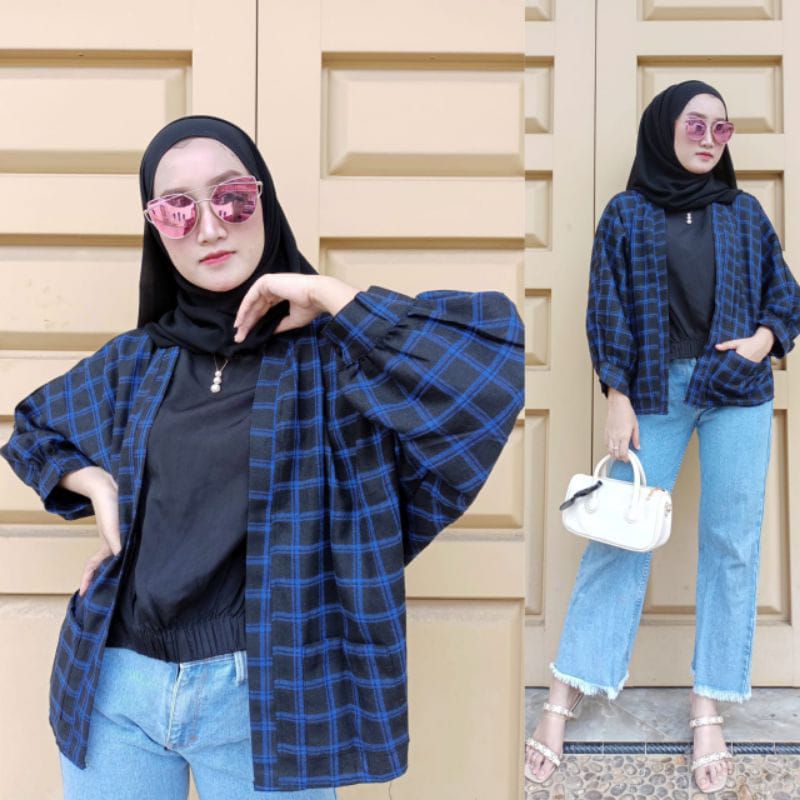 OUTER BALON FLANEL VIRAL OUTER BALON GRID