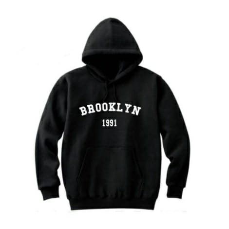 BROOKLYN 1991 SWEATER HOODIE PULLOVER PRIA &amp; WANITA UNISEX BAHAN FLEECE