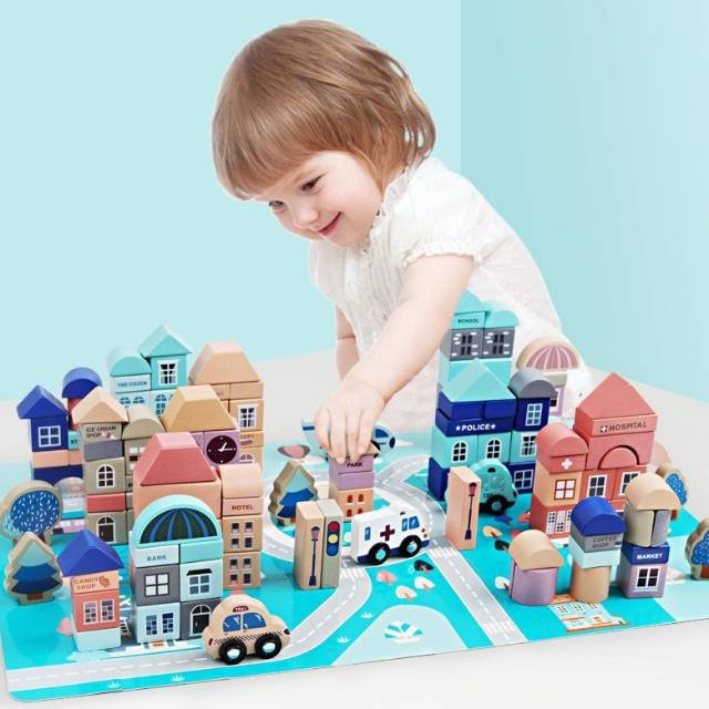 pastel building blocks