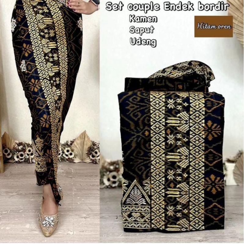 set kamen couple endek bordir