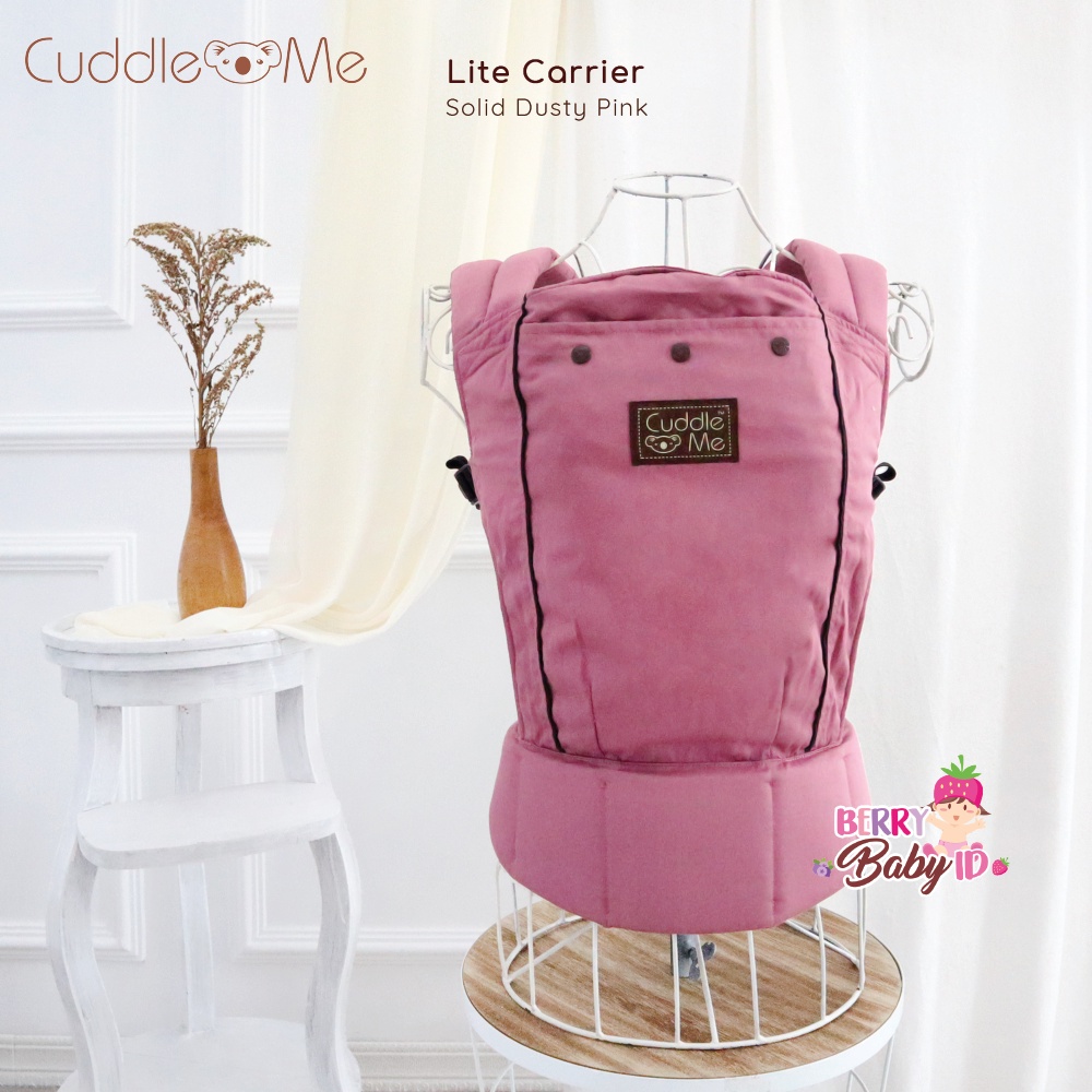 Cuddle Me Lite Carrier Solid Colour Gendongan Depan Gendongan Bayi Berry Mart