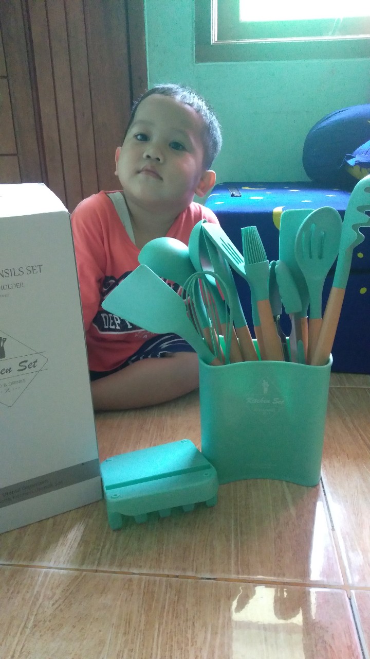 13 Set Kitchenware - Sutil Silikon - Silicone Kitchen Utensil Set - Peralatan Masak