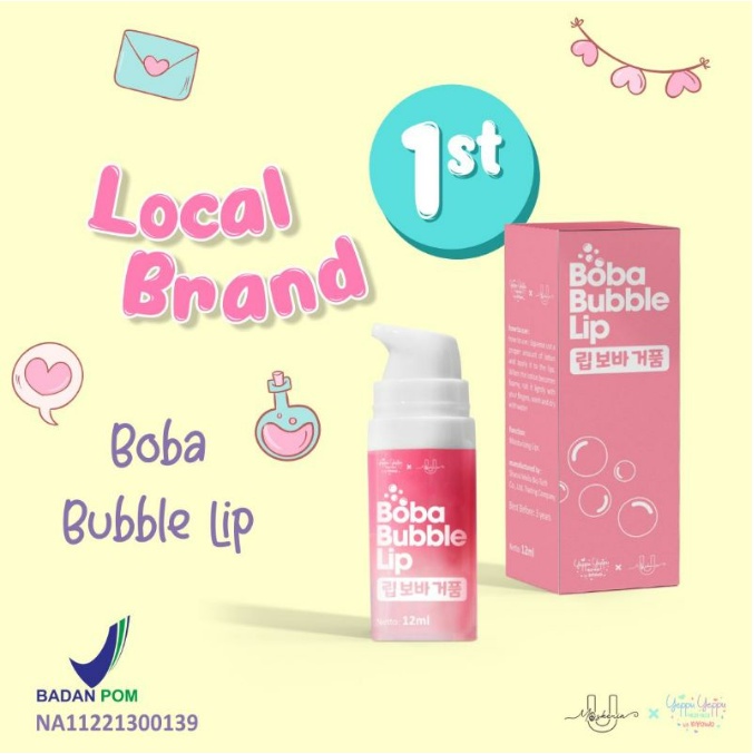 Boba Bubble Lip Scrub | Lip Scrub | Scrub Bibir Yeppu Yeppu x Umaskerin Yeppu-Yeppu By Kiyowo Boba Bubble Lip Scrub