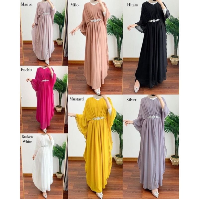 gaun kaftan elegan, mewah cantik