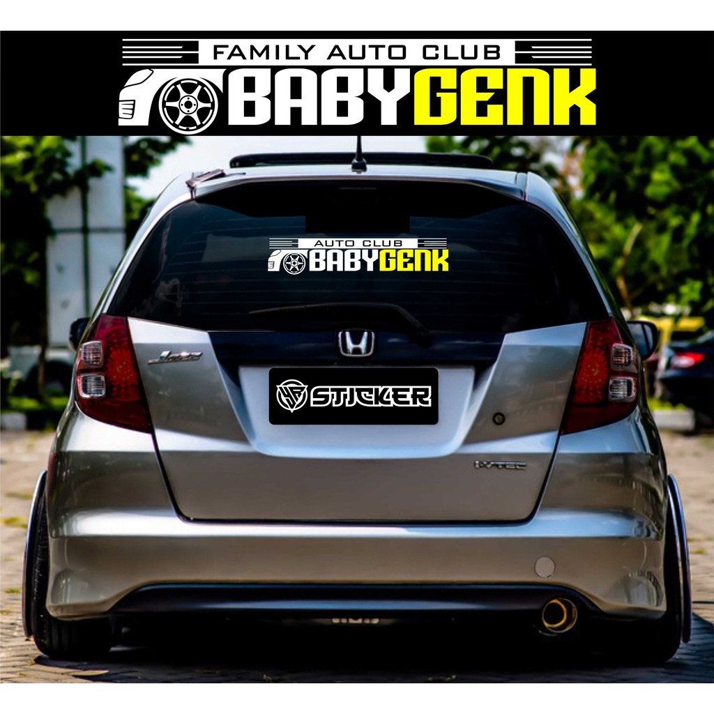 Cutting sticker kaca mobil baby gank beby genk terbaru