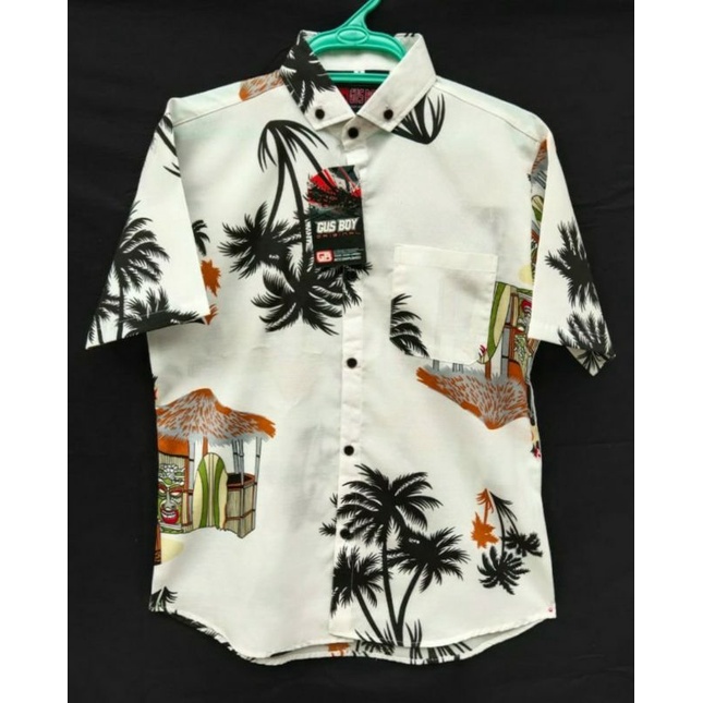 KEMEJA PRIA MOTIF LENGAN PENDEK KEMEJA SURFING