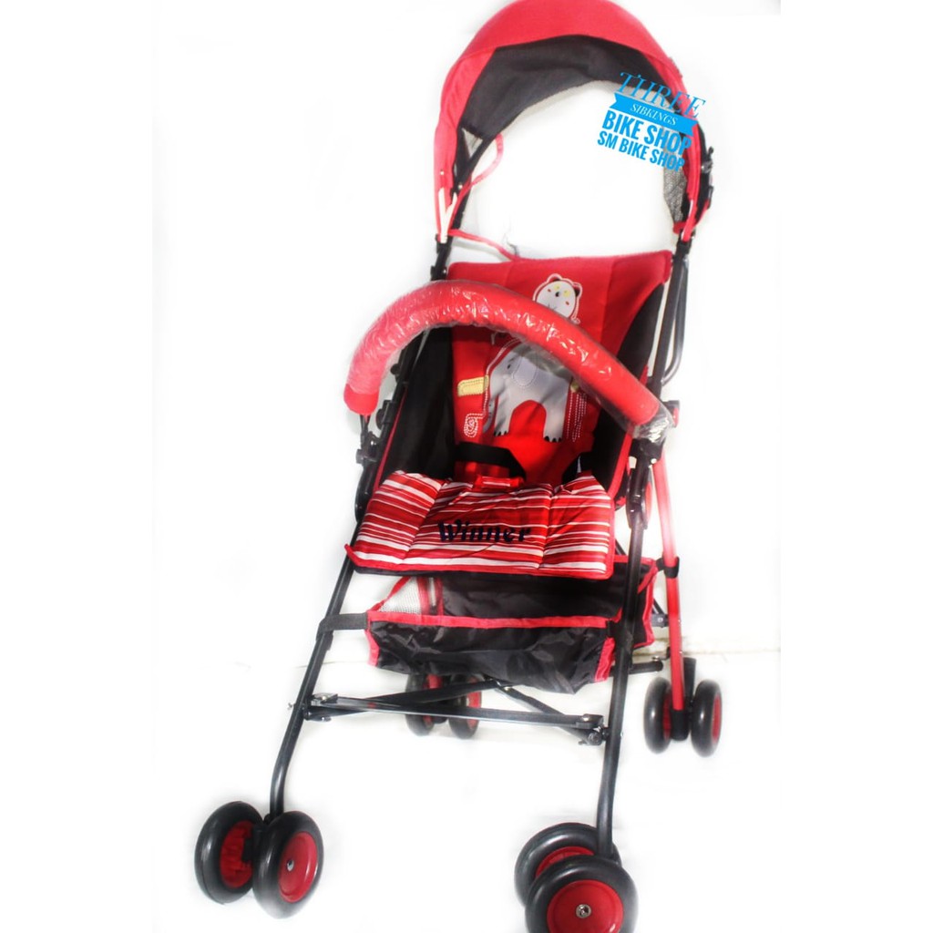 KERETA DORONG BABY STROLLER PLIKO BOOGIE WINNER WARNA MERAH