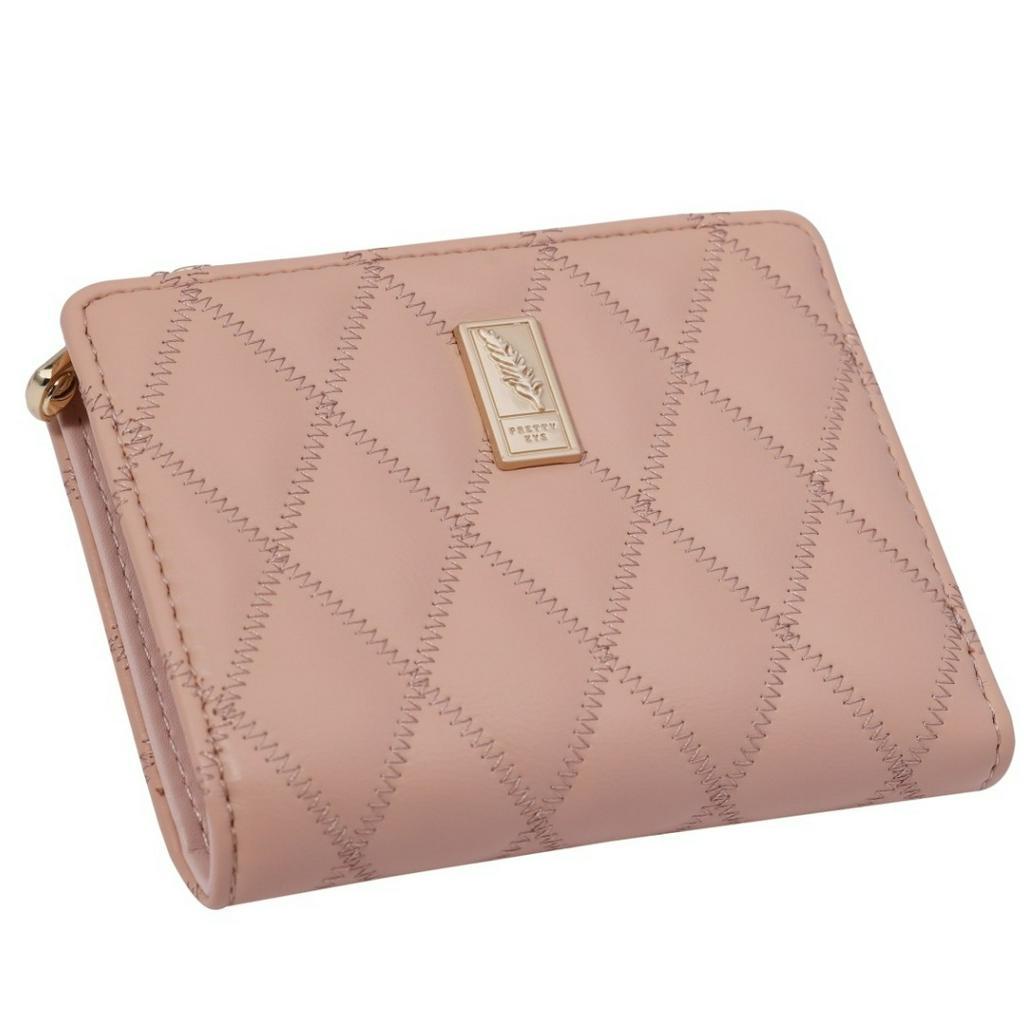 DOMPET LIPAT BRANDED REMAJA CEWEK MURAH WANITA BATAM KEKINIAN TERBARU KOREA PRETTYZYS ORIGINAL KECIL KULIT PREMIUM SIMPLE KARTU PINK THEORA WA707P3 RESLETING UANG KOIN IMPORT LUCU MINI