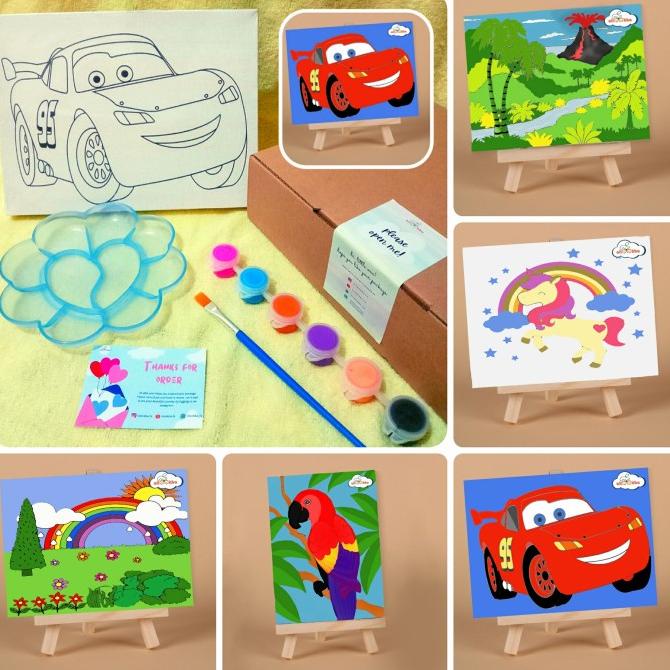 

Kualitas terbaik] Canvas Painting Kit For Kids - Paket Melukis Kanvas Untuk Anak