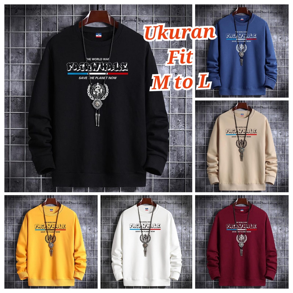 Asgard777 - BAJU FAIRWHALE / atasan lengan panjang / sweater terbaru / baju pria terlaris / baju panjang cowok