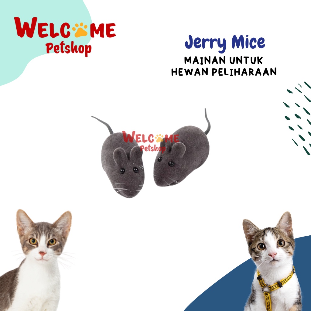 Jerry Mice Tikus Kecil Mainan Kucing Bentuk Tikus Lucu Cat Toy