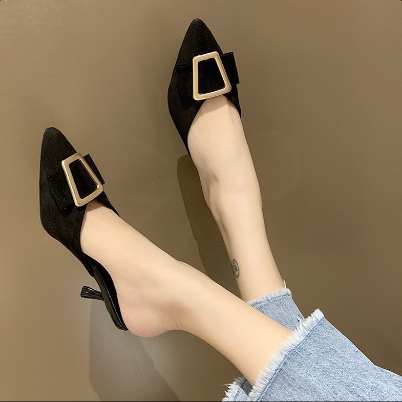 RYS - Elegant Square Sepatu Heels Wanita Fashion Casual / Kantor - Ori Import