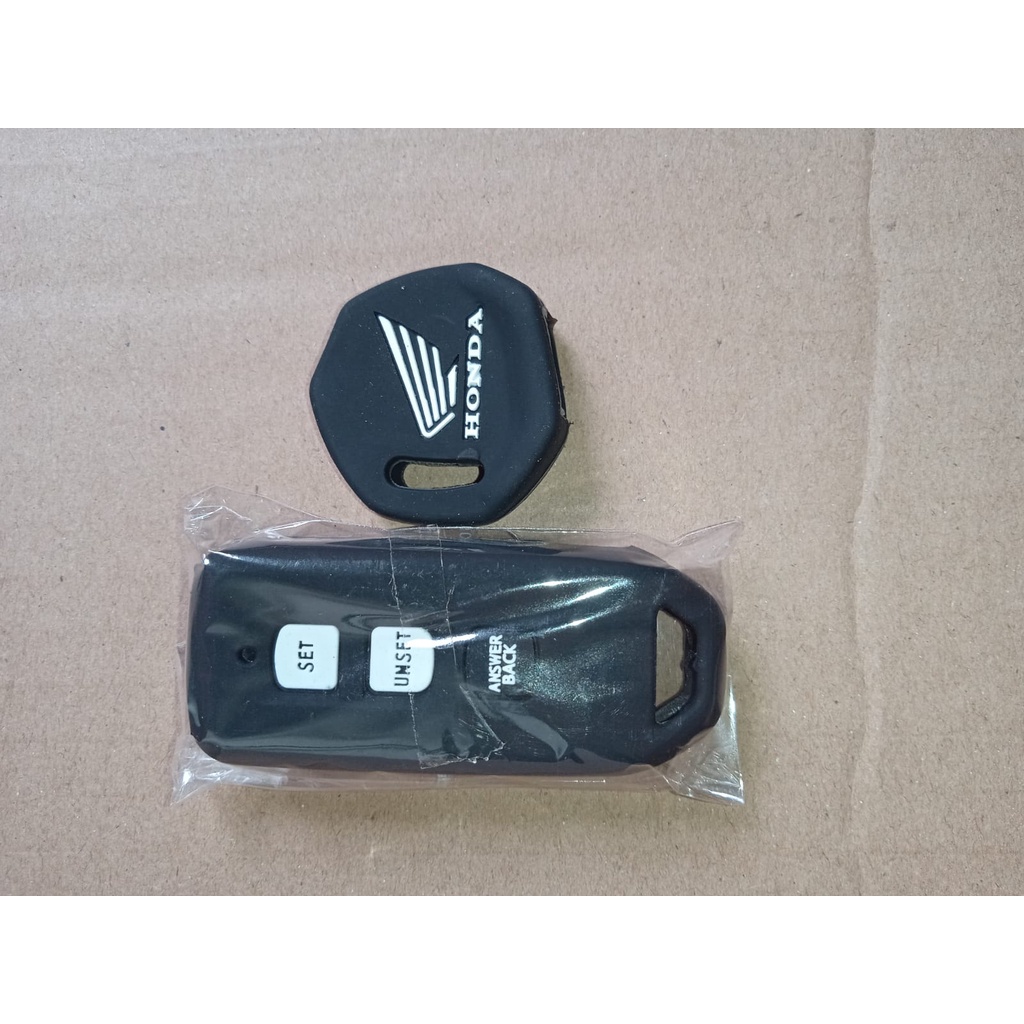 Cover  Silikon Paket Kunci Keyless &amp; kunci Motor Honda Vario 125  3 Tombol (2 in 1)