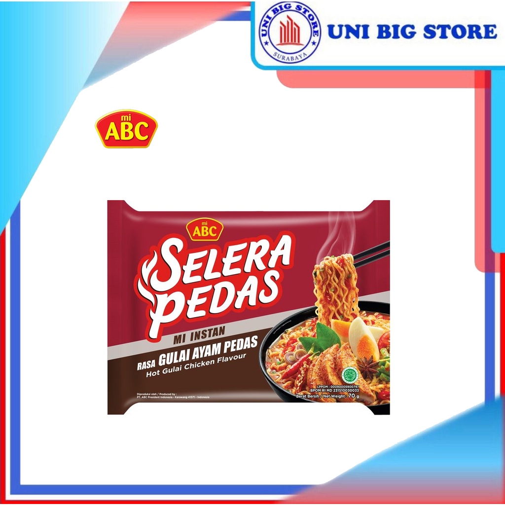 

Mi ABC Selera Pedas Mie Gulai Ayam Pedas 70 gr Noodle