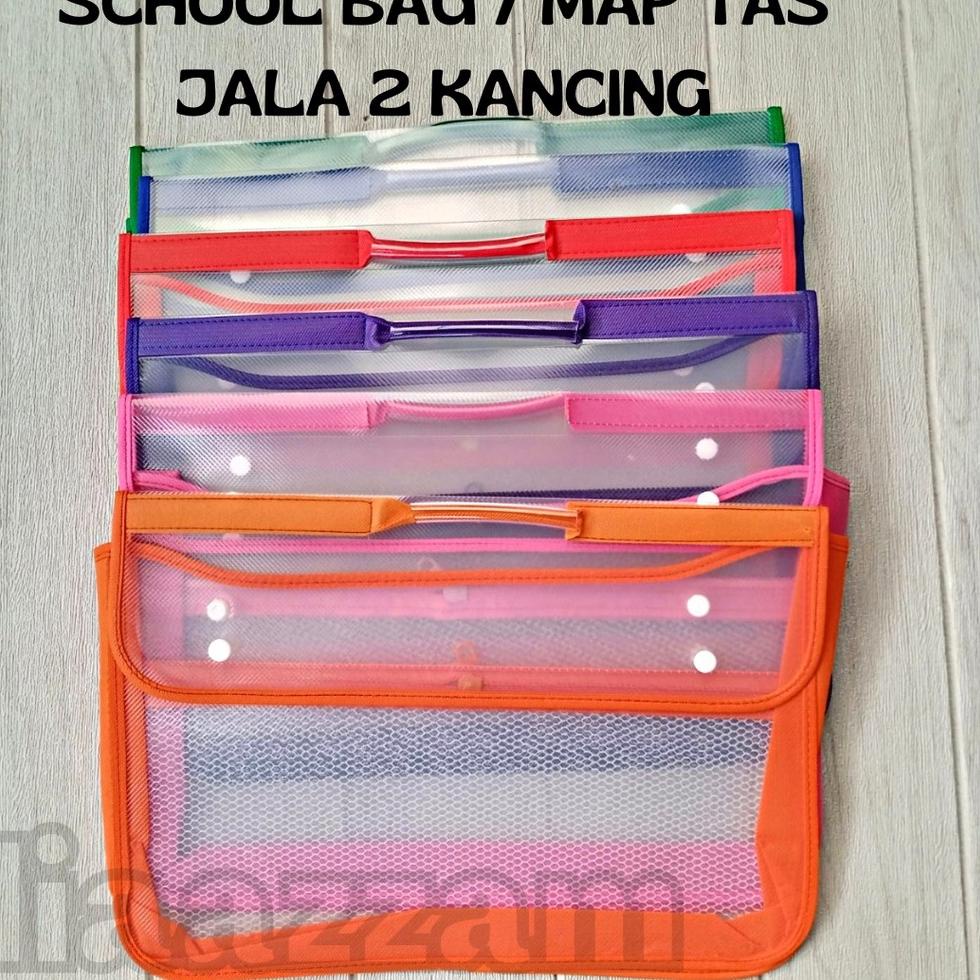 

(V5U8) ✯ MAP TAS JALA 2 KANCING / SCHOOL BAG / ZIPPER BAG. UK. FOLIO //Stok@banyak