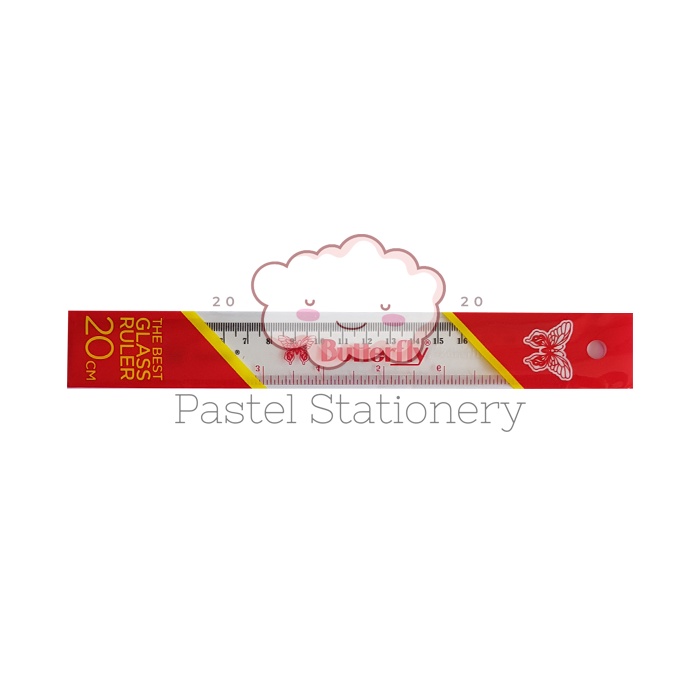 

Penggaris Plastik 20cm Butterfly - Plastic Ruler Butterfly 20 cm