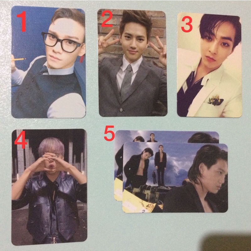 Pc (Photocard) EXO Chen Suho Xiumin Kai Jewel Ar Growl Kokobob Hey Mama The War Kolo
