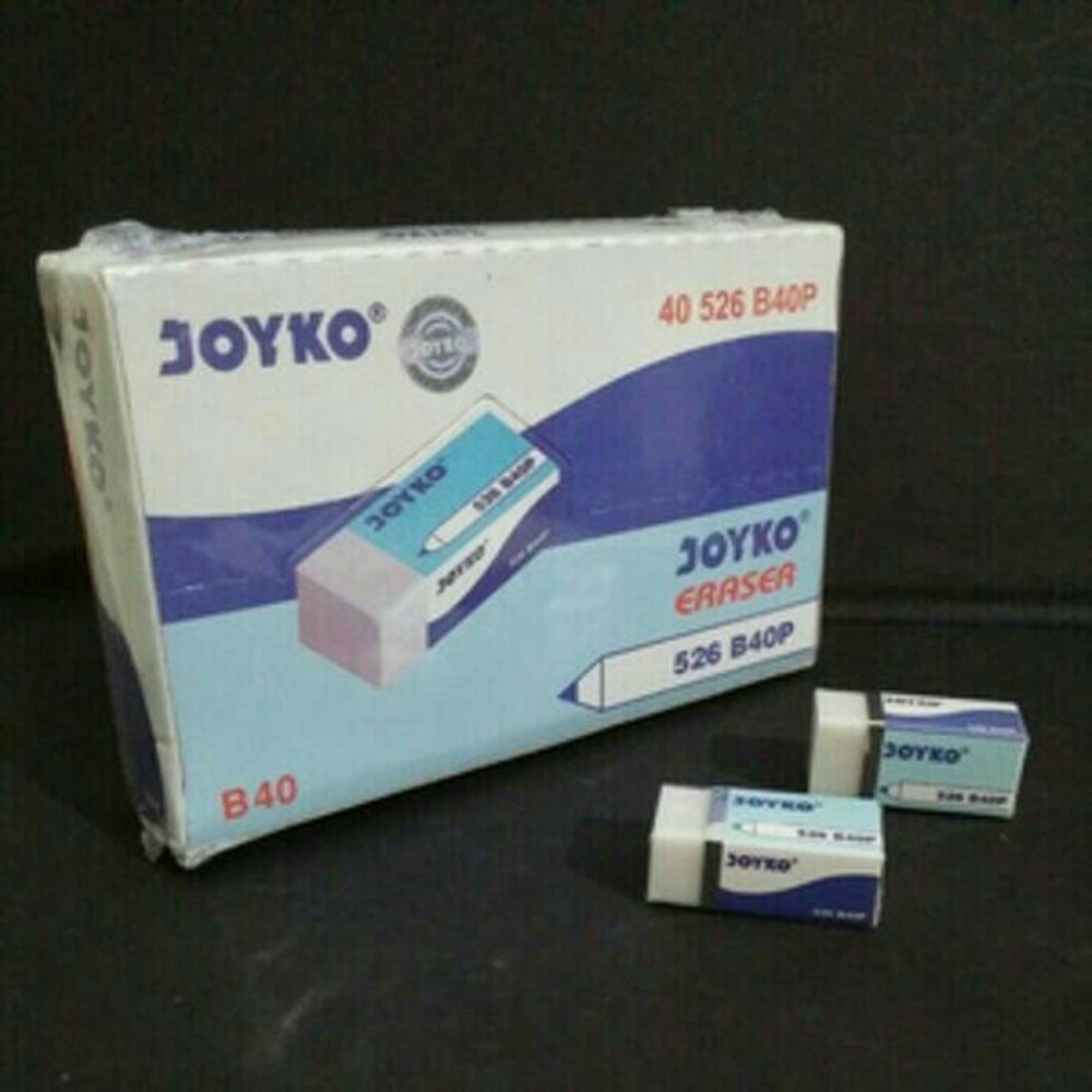 

penghapus pensil rubber eraser joyko 526 - b40p putih stip kecil murah