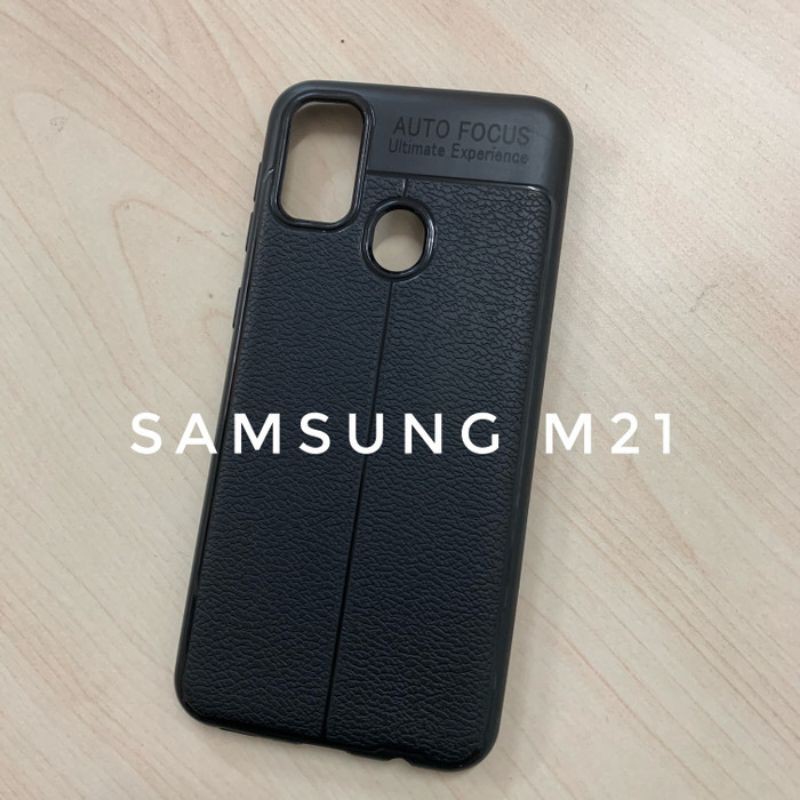 SAMSUNG GALAXY M21 AUTO FOCUS SOFTCASE LEATHER CASE KULIT JERUK