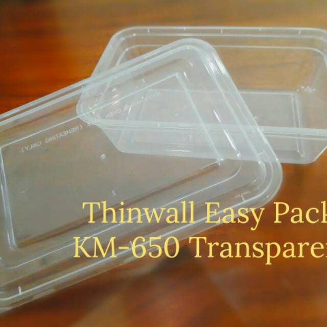 Kotak Makan Plastik KM 650 ml - Thin Wall 650 ml - Food Container