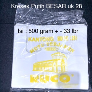 Kantong plastik  Kresek putih 15 24 28 35 40 50 kiloan 