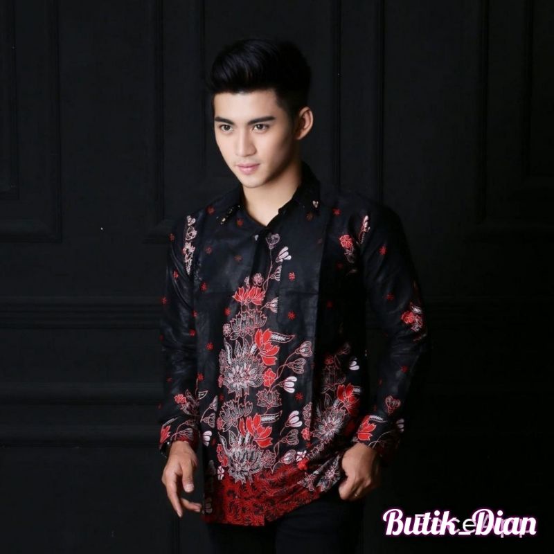 [BUTIK DIAN] batik pria kemeja batik pria lengan panjang size m l xl xxl terlaris