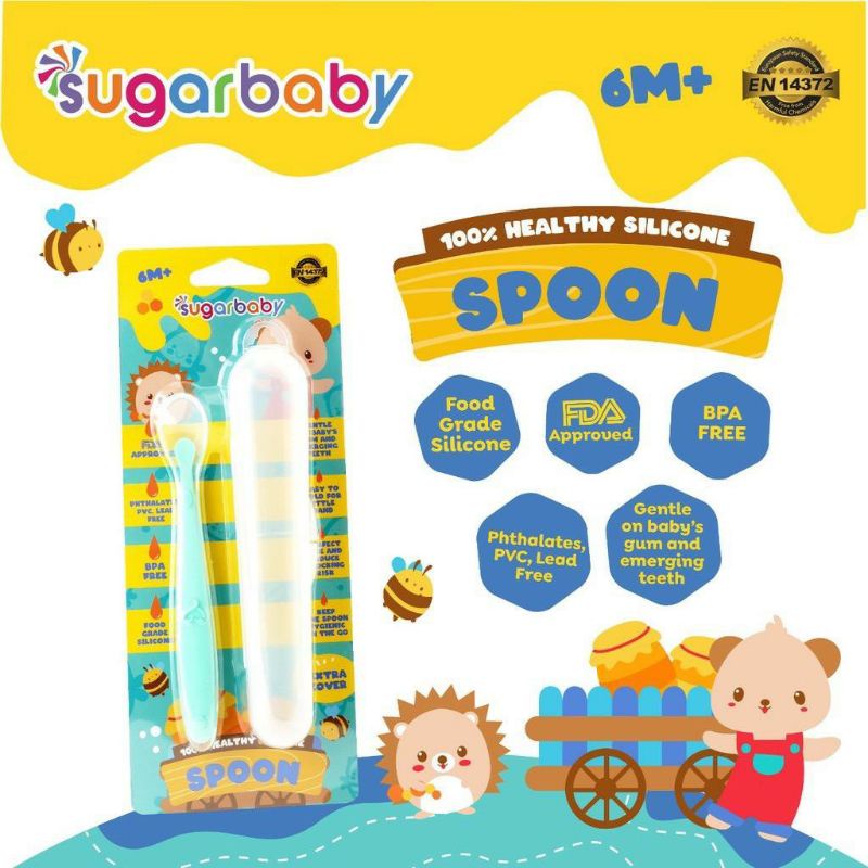 Sugarbaby silicone spoon case/sendok makan