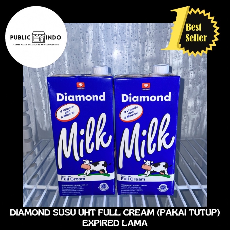 

SUSU UHT DIAMOND FULL CREAM 1 Liter 1000 ml EXPIRED LAMA dan PAKAI TUTUP