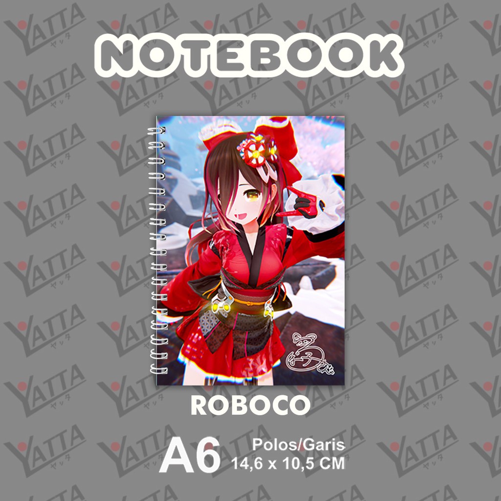 

Notebook Anime Ukuran A6 10,5 cm x 14,8 cm Hololive JP - ROBOCO