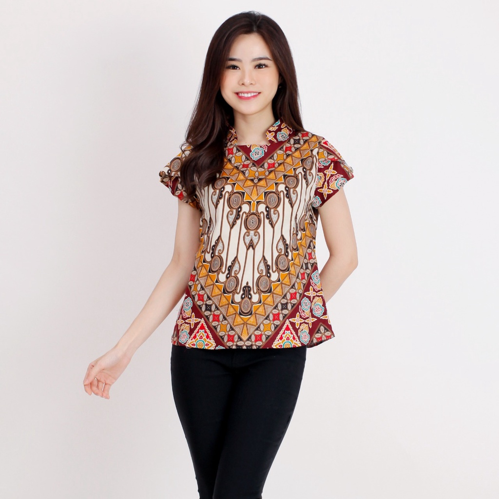 Batik wanita - Atasan blouse batik wanita fashion 569-5