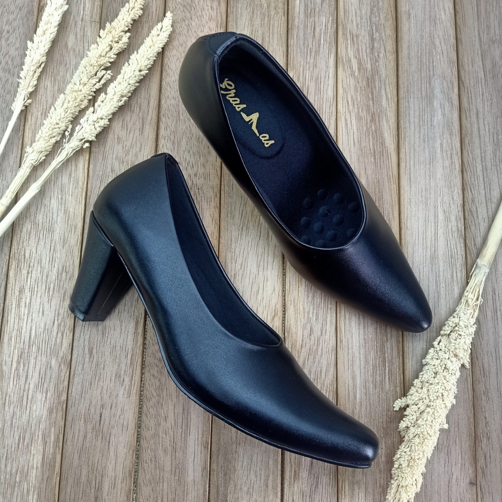 ERASMAS D02 Heels 7 cm Sepatu Pantofel Wanita / Sepatu Dinas PDH Kantor / Sepatu Kerja Wanita / Sepatu Formal Wanita / Sepatu Kantor Wanita