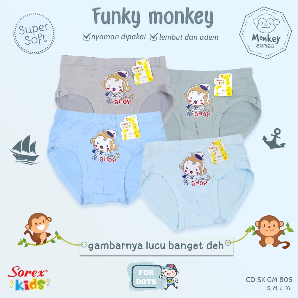 Celana Dalam CD Anak Super Soft Sorex GM805