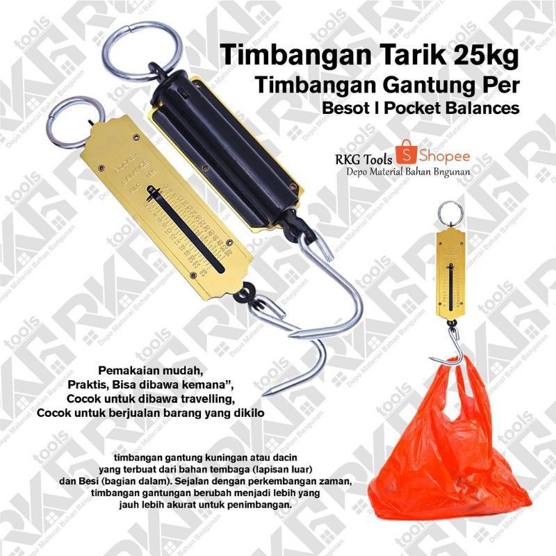 TIMBANGAN PER ( VERR) 25 KG TOP QUALITY / TIMBANGAN GANTUNG / TIMBANGAN PEGAS PENGUKUR BERAT 25 KG