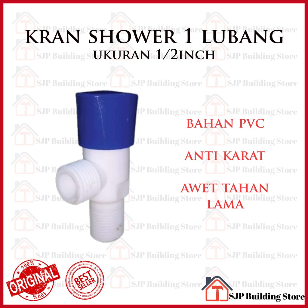 STOP KRAN SHOWER / KRAN SHOWER 1 LUBANG CLOSET FLEXIBLE STAINLESS PVC ON OFF MONOBLOCK