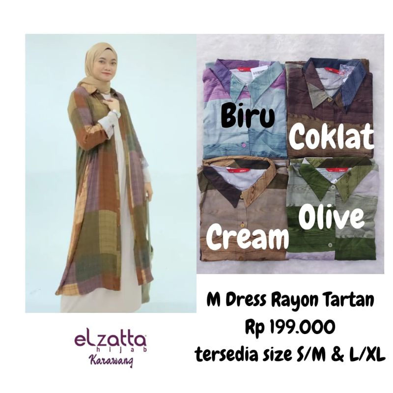 M Dress Rayon Tartan Dauky