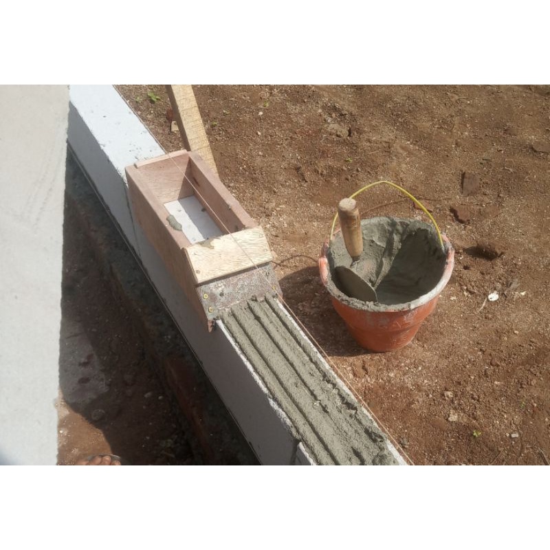 RB Alat Pasang Bata Ringan/Hebel, Sendok Hebel, Cetakan Pasang Hebel Ukuran Lebar 10cm 7,5cm 7cm