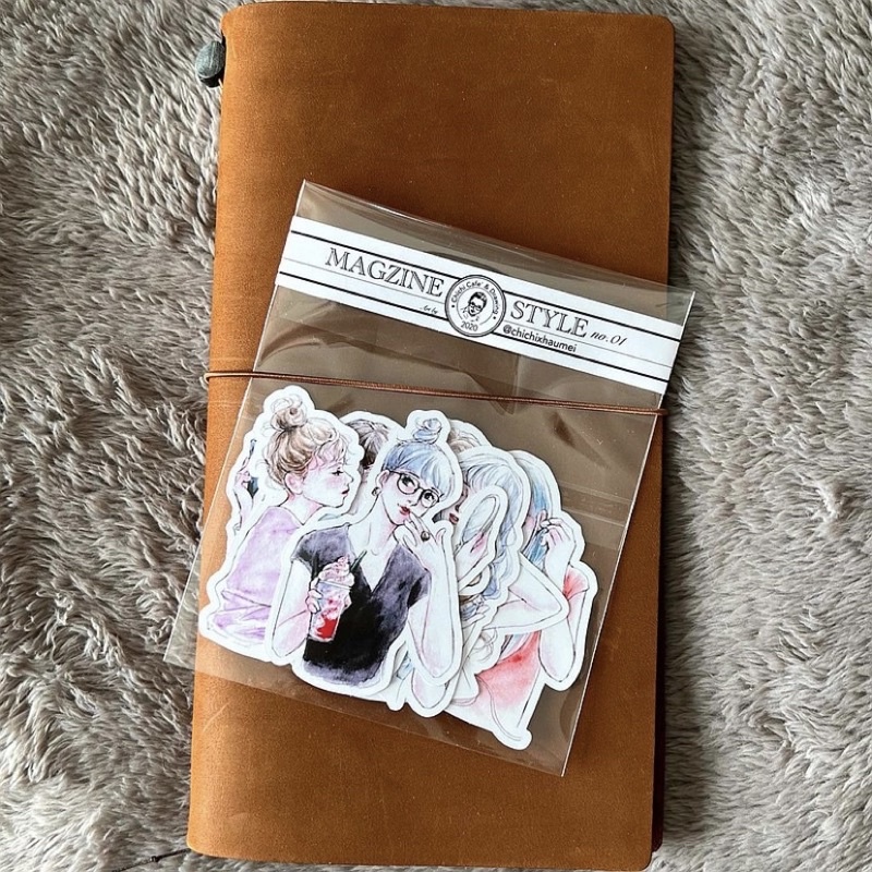 

Chichi Magzine Style Long Hair Sticker / Journal Sticker