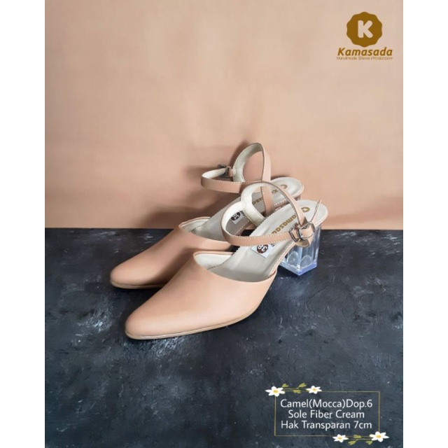 KAMASADA SENDAL HIGH HEELS KACA TRANSPARAN K2790