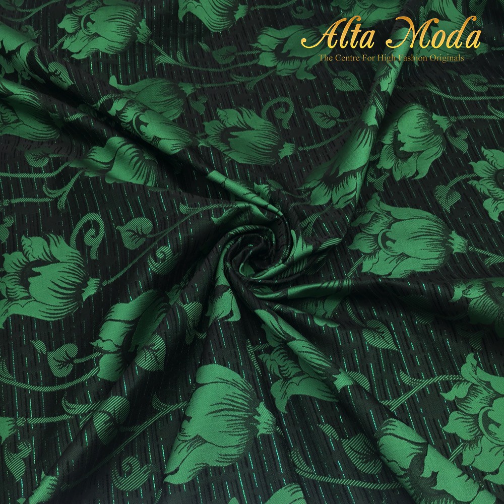 

Alta Moda Kain Jacquard Lurex Motif Mawar Kuncup - Hijau (1M)