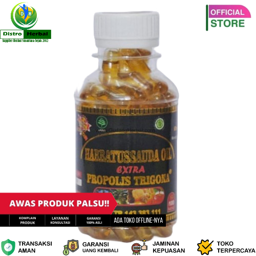 Habbatussauda Oil plus Propolis Trigona isi 100 Kapsul Jogja Natural Herbal