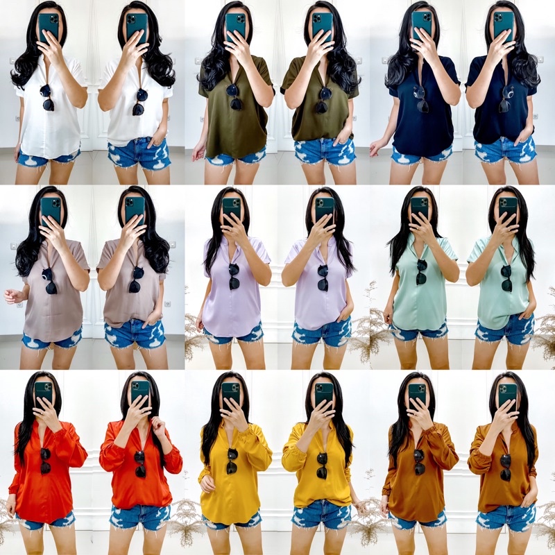 Double Lucky / Basic Twill / Atasan Rayon / Baju Atasan Wanita / All Size-4