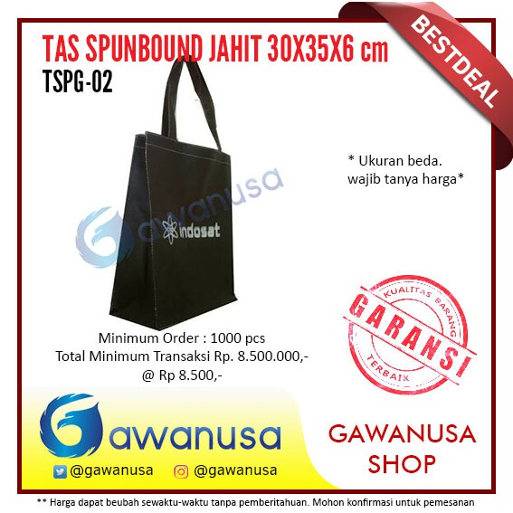 

Tas Seminar Natal Tali Ulang Tahun Sekolah Spunbound Jahit
