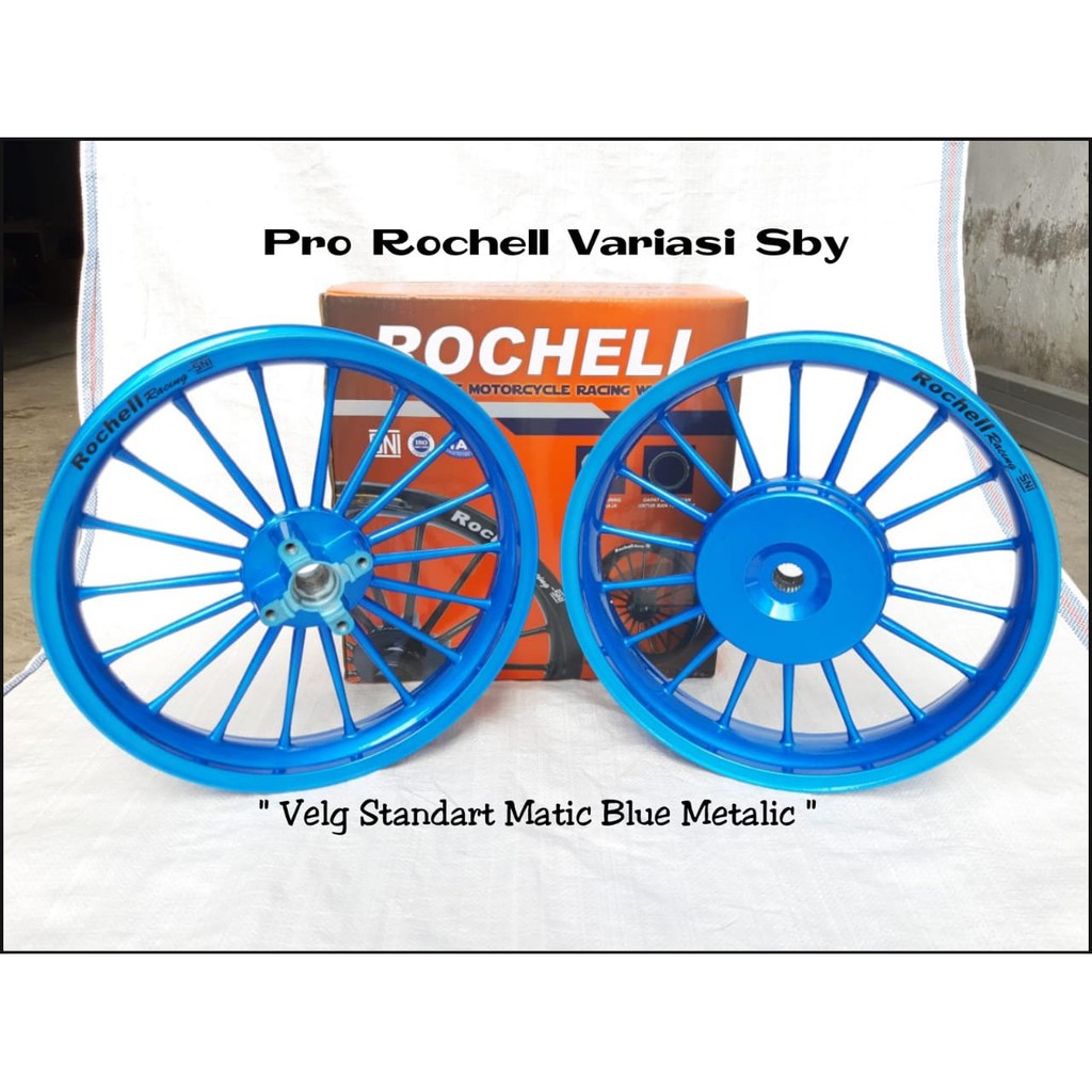 [SIAP KIRIM] VELG PELEK ROCHELL MATIC MODEL DAYTONA KW DT MIO M3 125 RING 14 BIRU