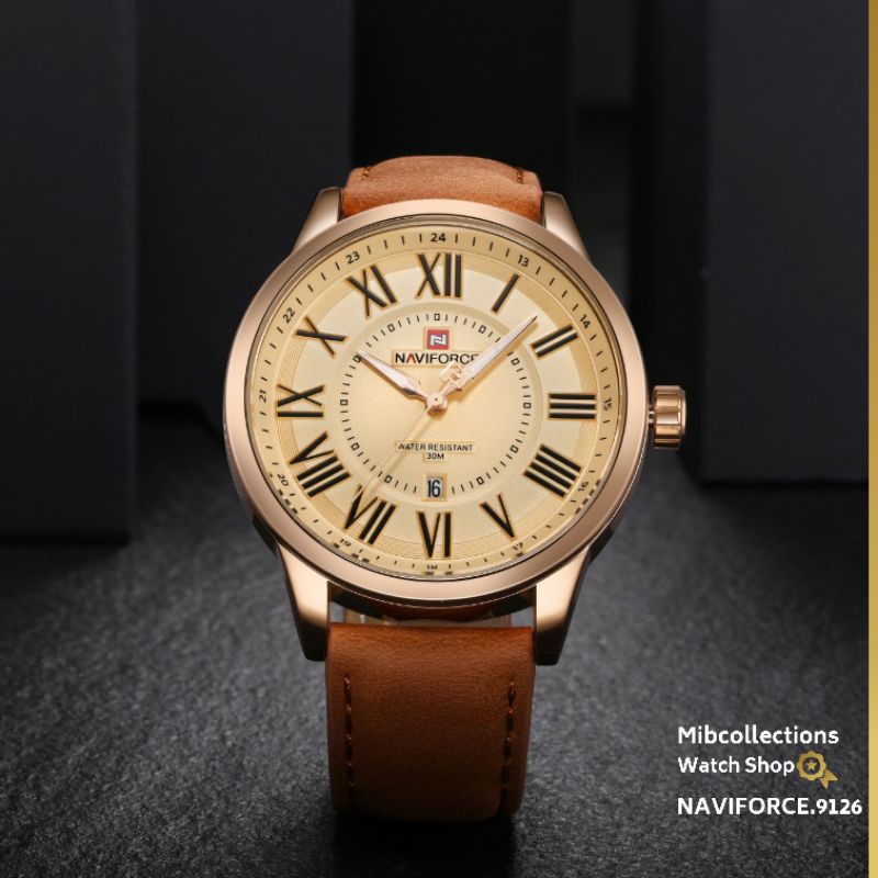 Jam Tangan Pria NAVIFORCE NF.9126 Original Desain Eleggant Clasic Angka Romawi dan Anti Air