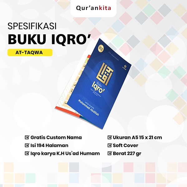 Buku Iqro Milenial | At-Taqwa | Gratis Custom Nama