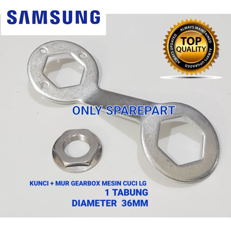Kunci Gearbox + Mur Gearbox mesin cuci SAMSUNG 1 Tabung / Top Loading 36mm